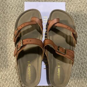 Madden Girl Cognac Sandals